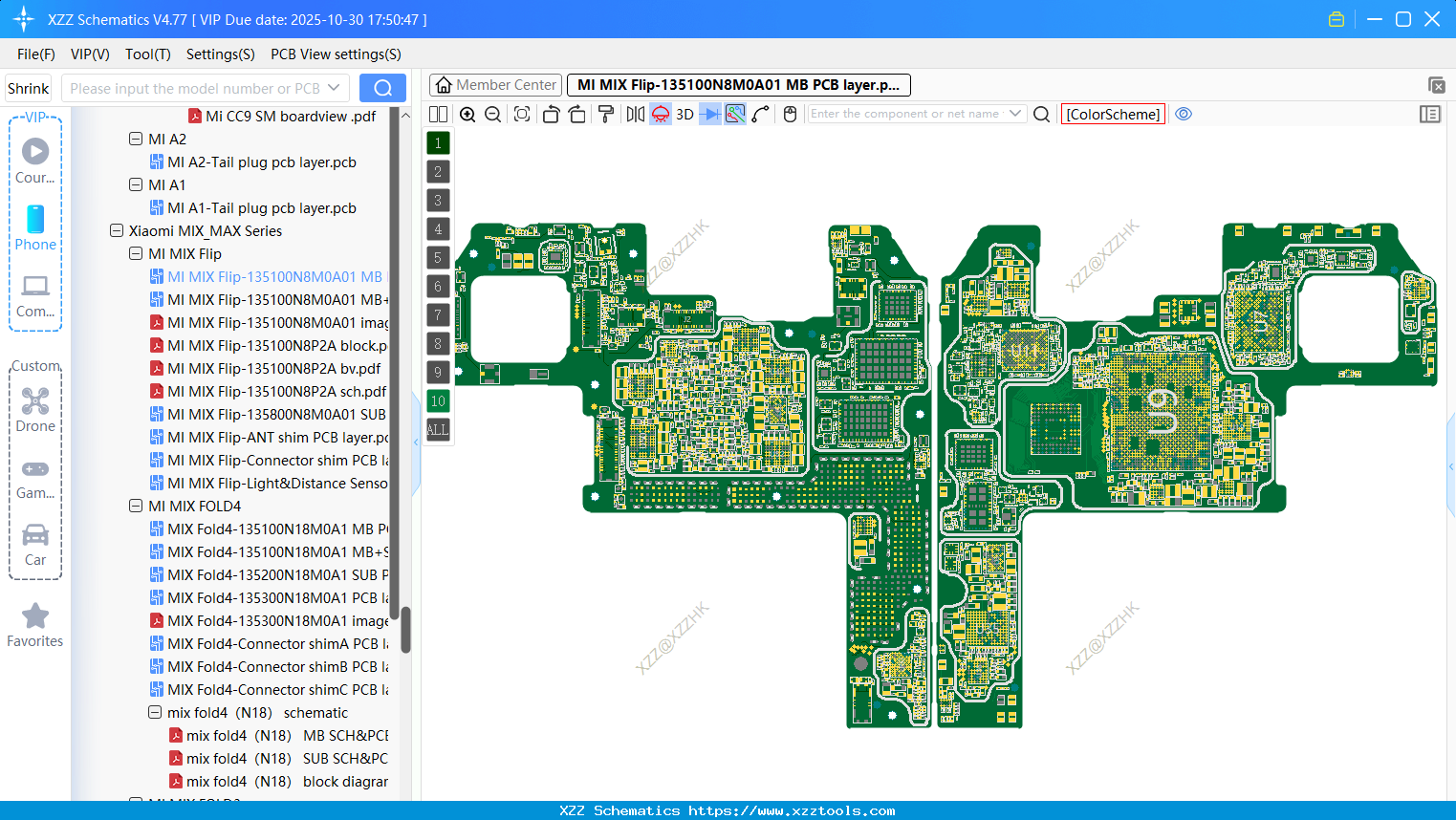 Xiaomi MI MIX Flip-135100N8M0A01 MB PCB Layer